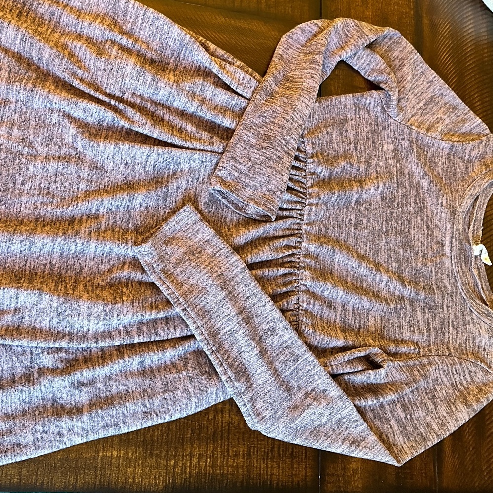 knitted maternity long sleeve dress with pockets size M